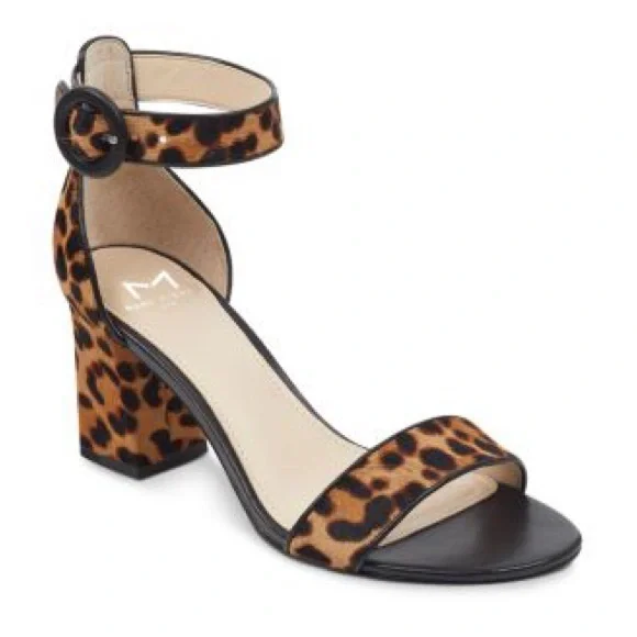 Marc Fisher LTD. Women's Karlee Leopard Print Block Heel Sandals - Picture 3 of 8